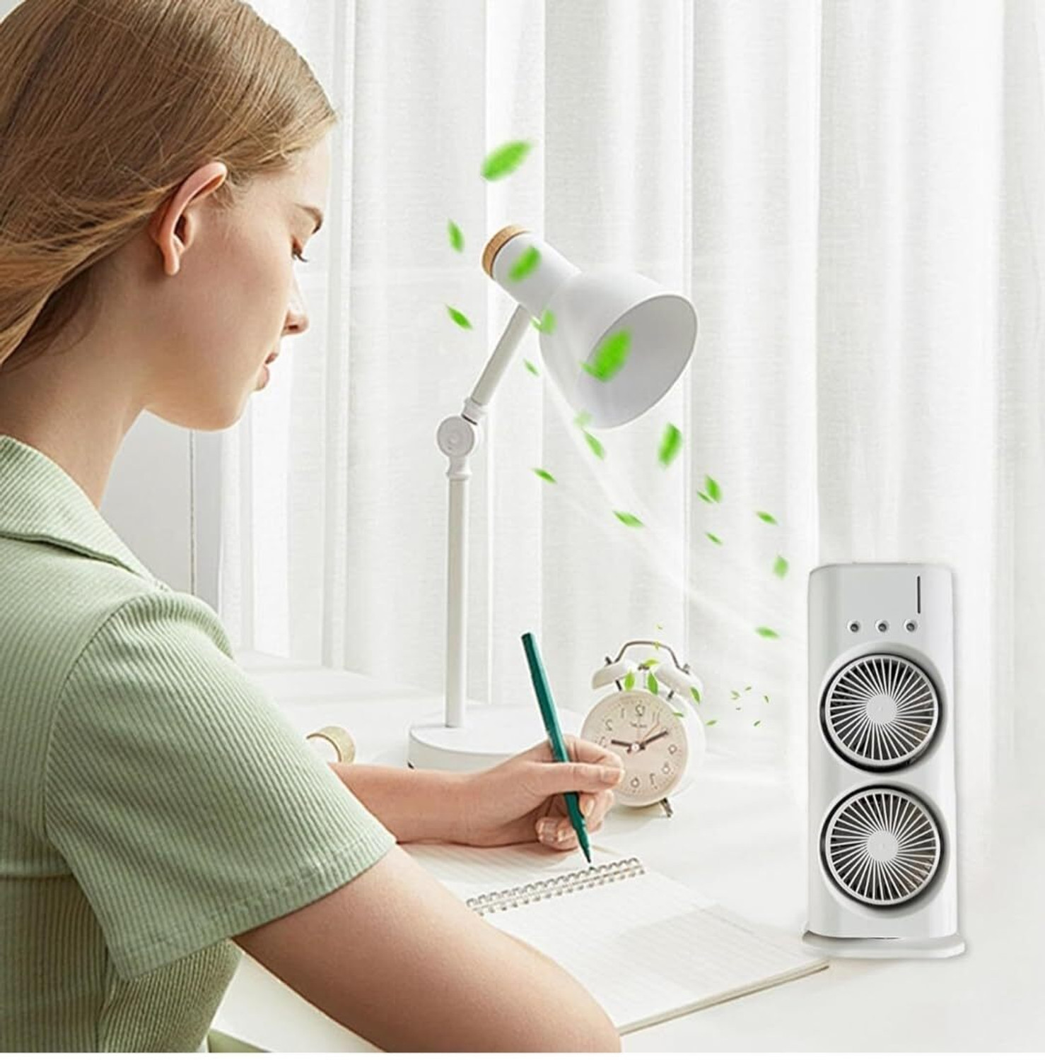 Image of Luranol Table Fan High Speed for Home,Desktop Fan,3 Speeds Usb TableFan for Home kitchen Mini Handheld Portable Rechargeable, Small Type-c charger cable USB Fan