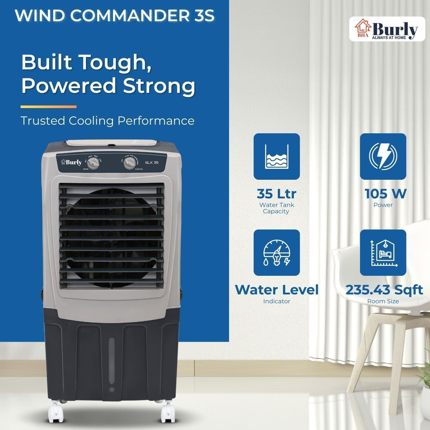 Image of BHABURLY 35 L Room /Personal Air Cooler