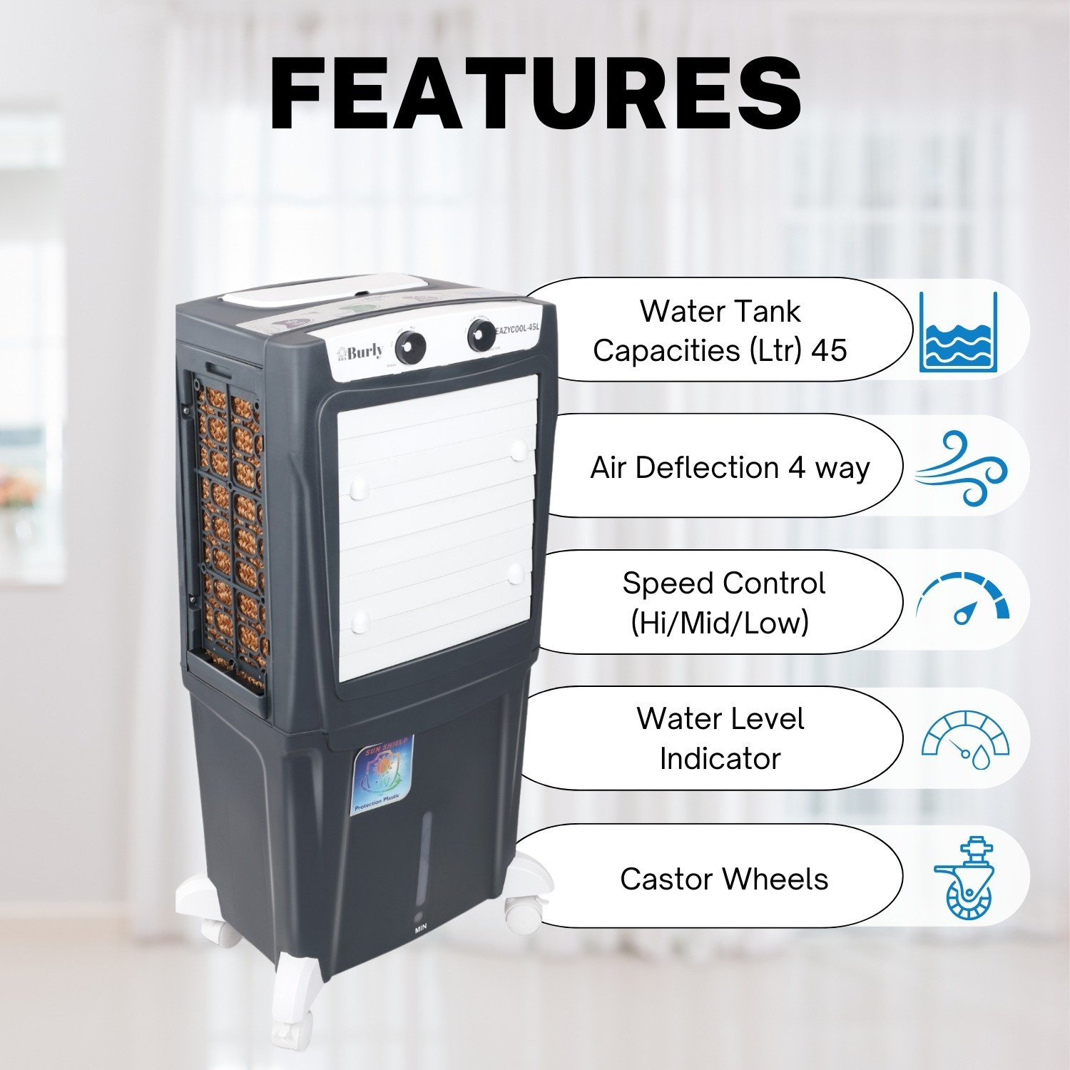 Image of BHABURLY 45 L Room /Personal Air Cooler