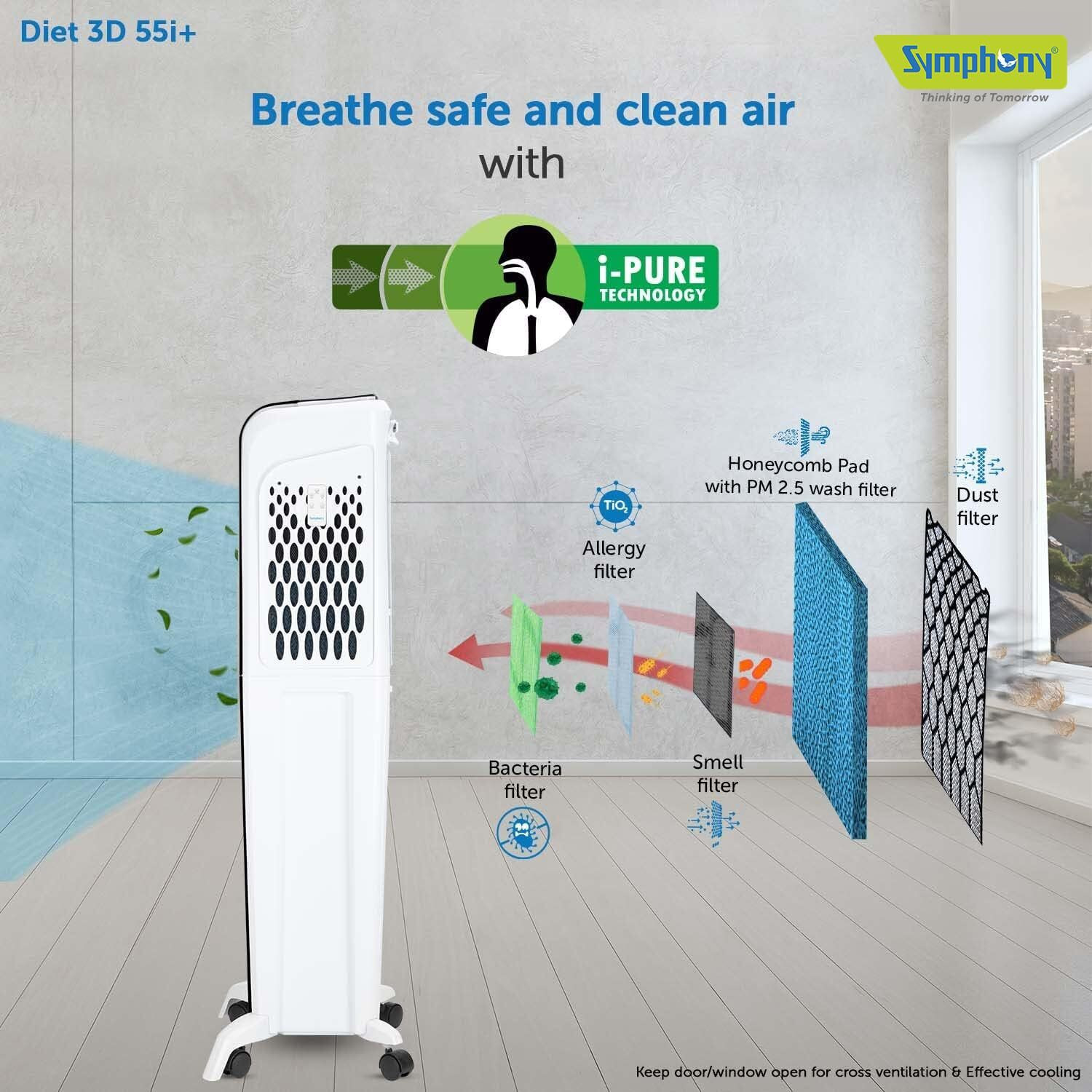 Image of Symphony 55 L Tower Air Cooler