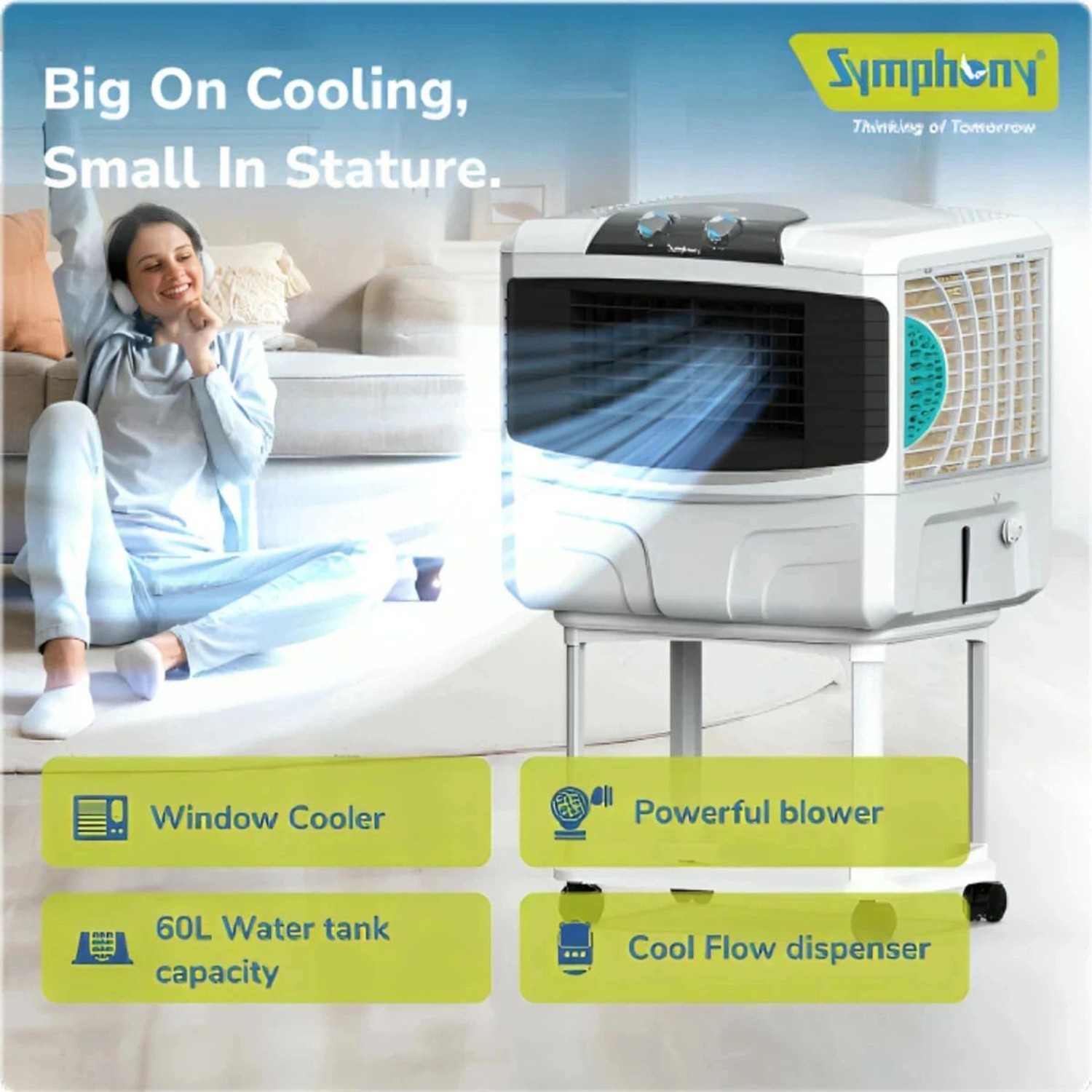 Image of Symphony 60 L Room /Personal Air Cooler