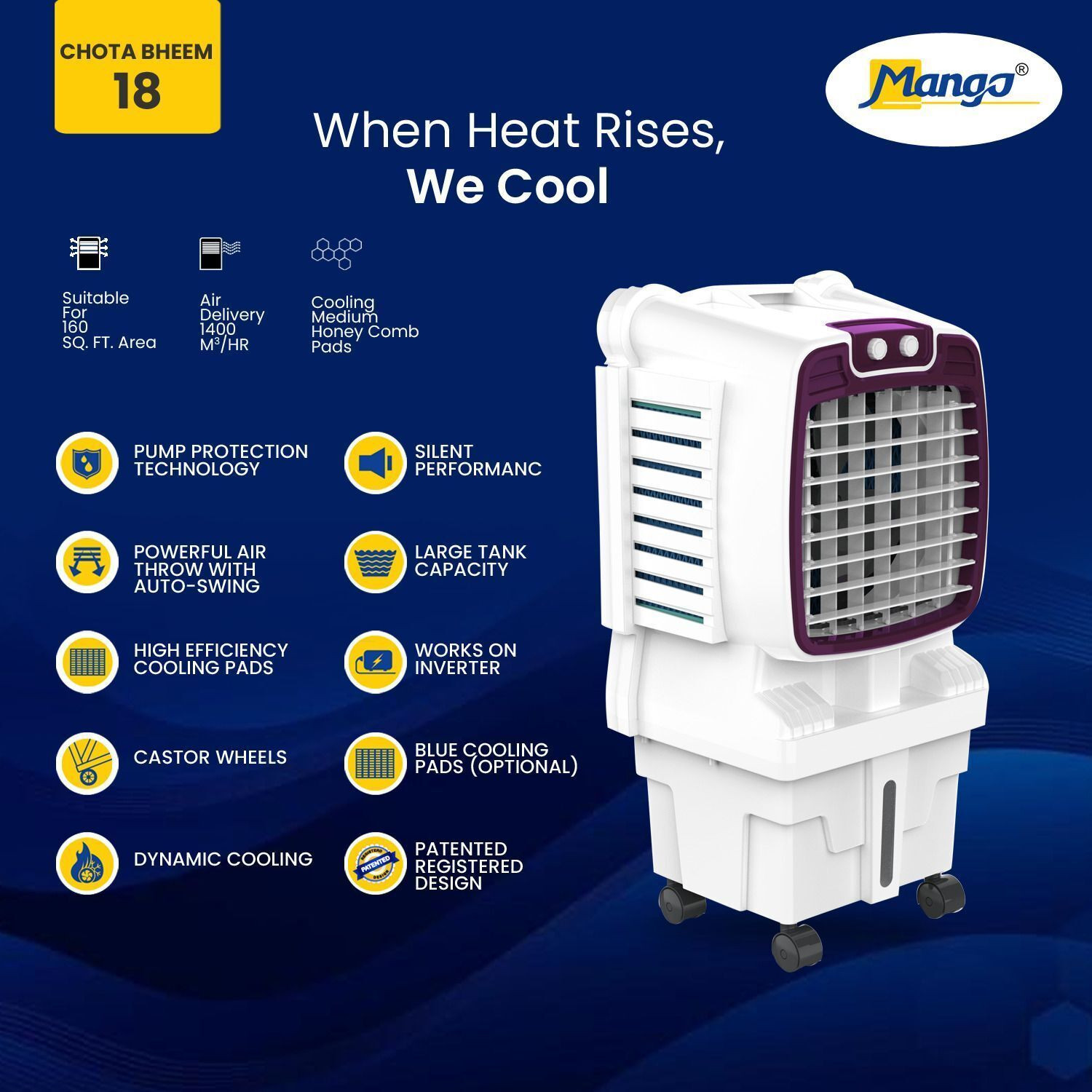 Image of MANGO 12 L Tower Air Cooler