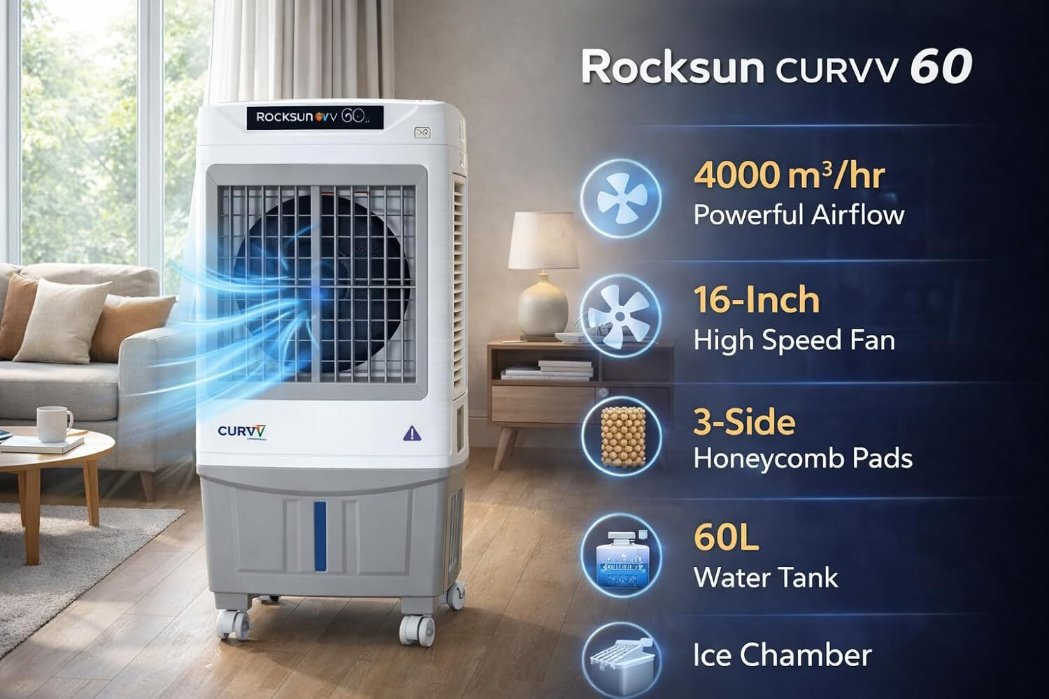 Image of ROCKSUN 60 L Desert Air Cooler