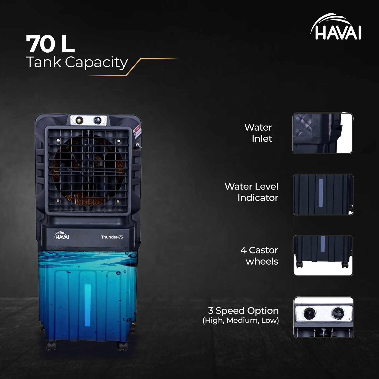Image of Havai 70 L Room /Personal Air Cooler