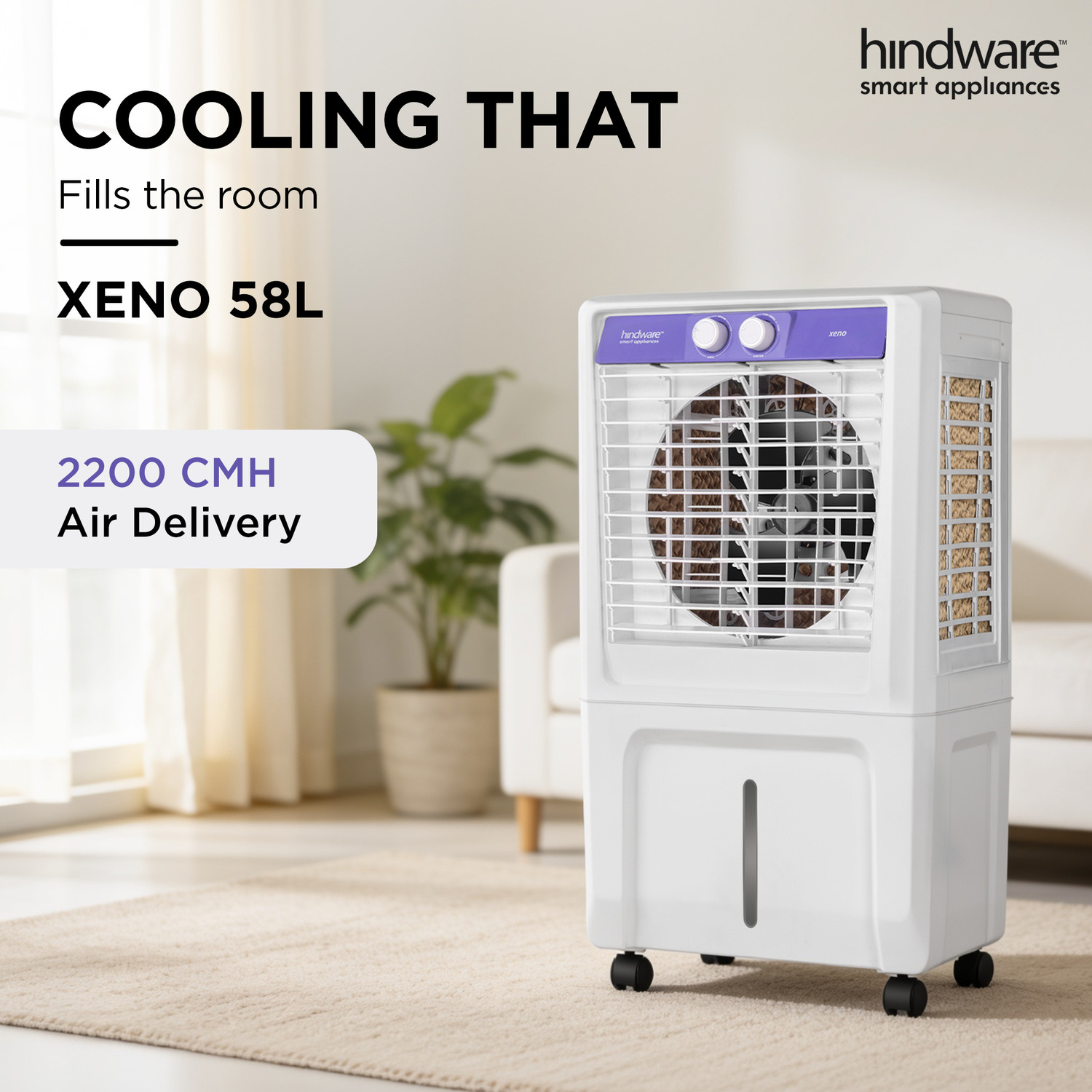 Image of Hindware Smart Appliances 58 L Room /Personal Air Cooler