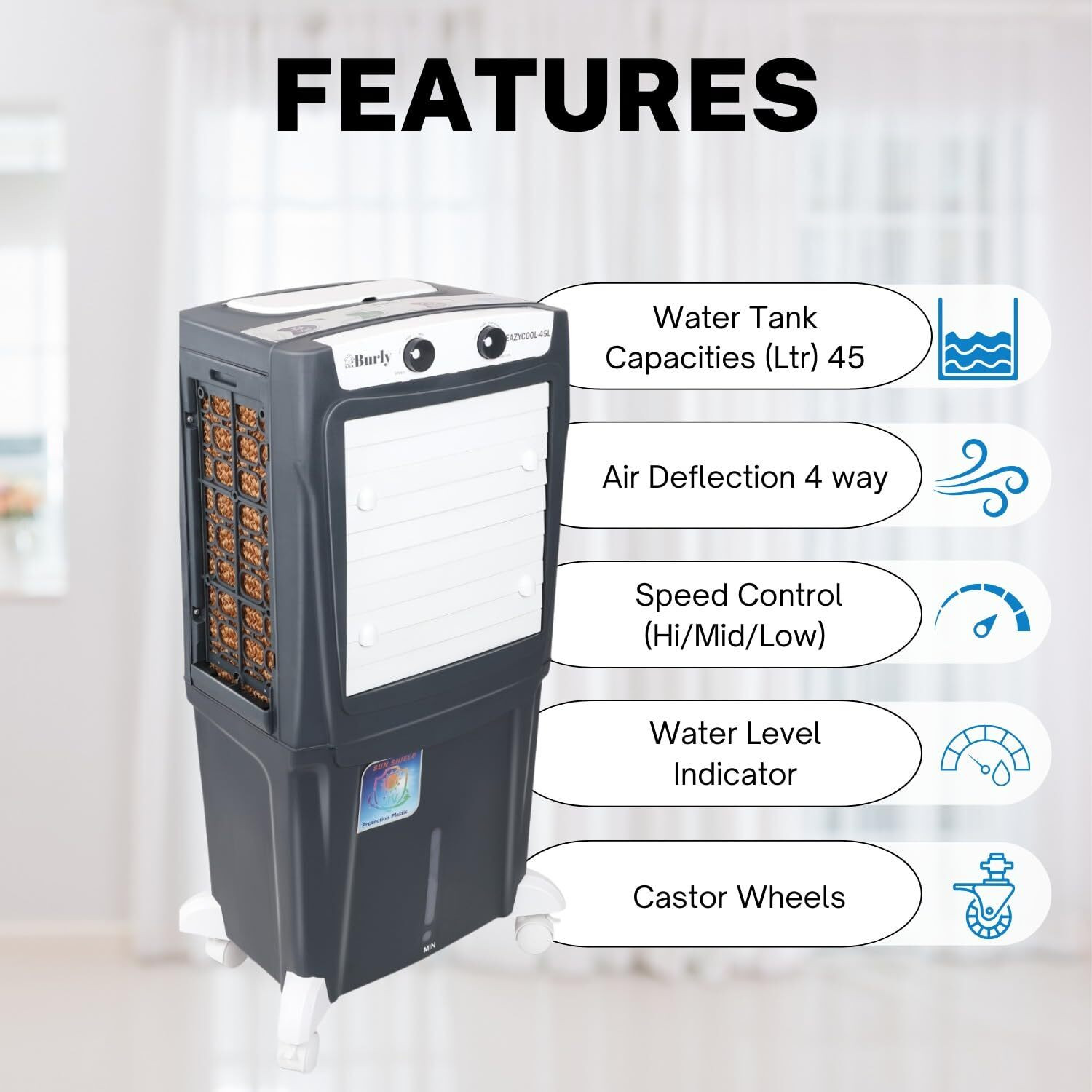 Image of BHABURLY 45 L Room /Personal Air Cooler