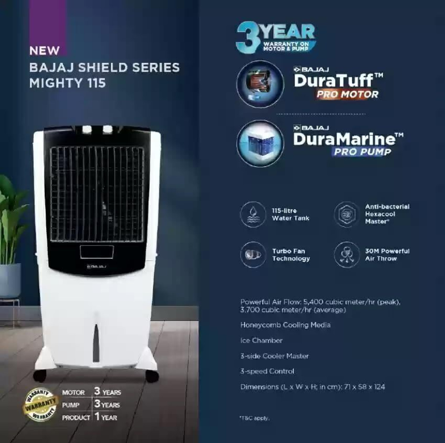 Image of BAJAJ 115 L Desert Air Cooler