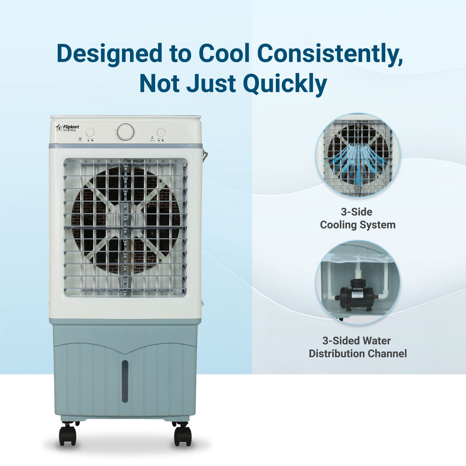 Image of Flipkart SmartBuy 32 L Room /Personal Air Cooler Low Power Consumption, 3-Side Honeycomb