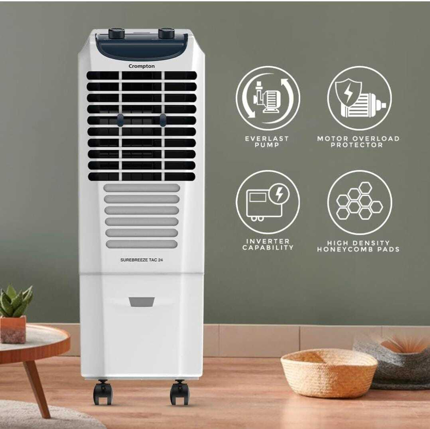 Image of Crompton 24 L Tower Air Cooler