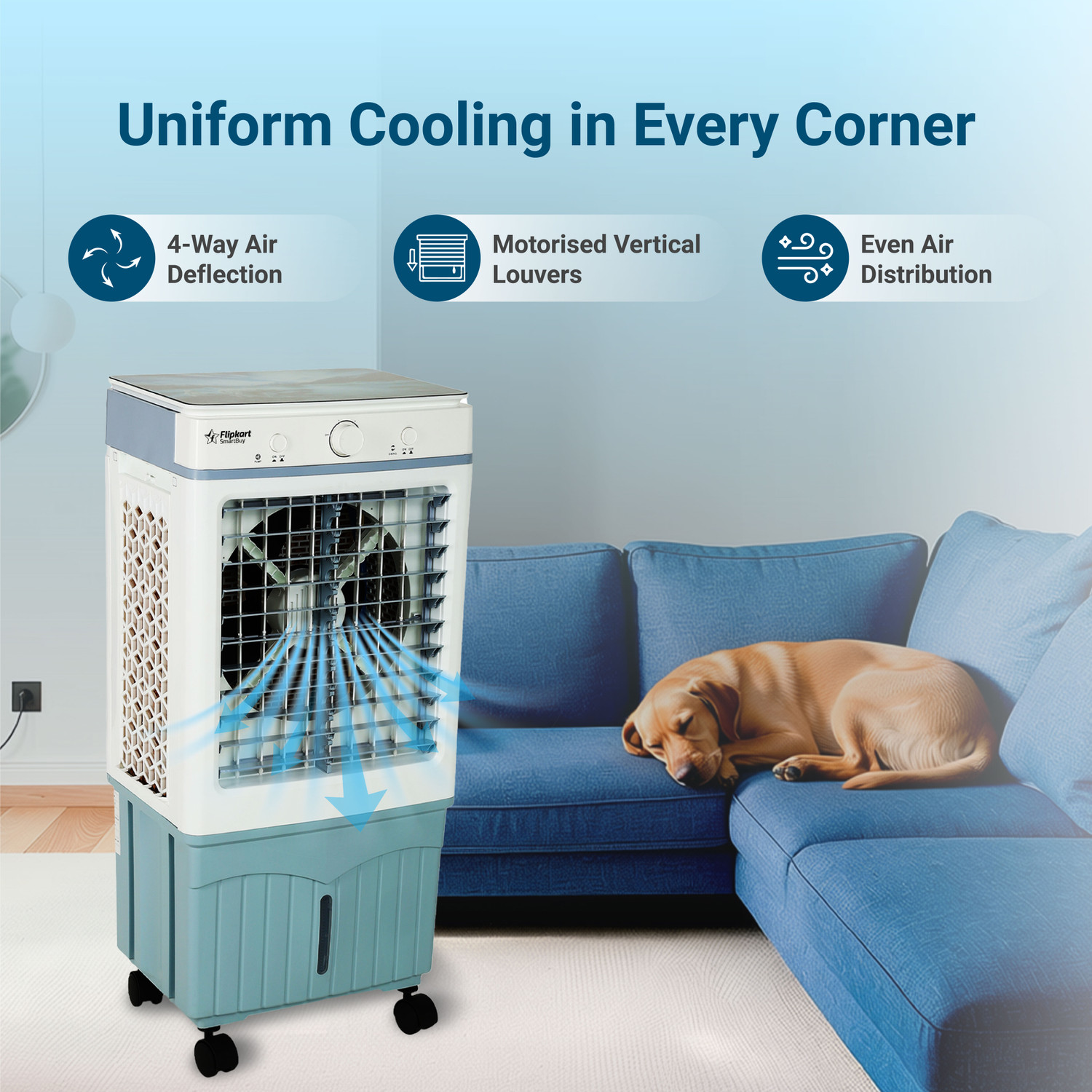 Image of Flipkart SmartBuy 32 L Room /Personal Air Cooler Low Power Consumption, 3-Side Honeycomb