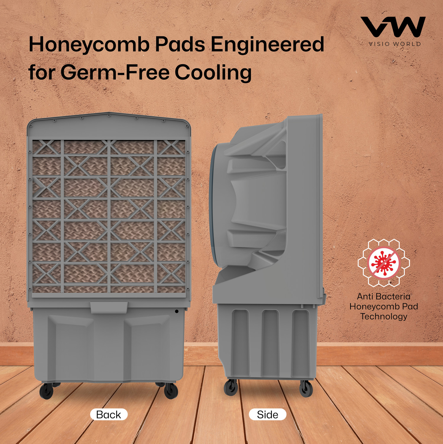 Image of VW 125 L Desert Air Cooler With Bacteria Free Cooling Pad Technology