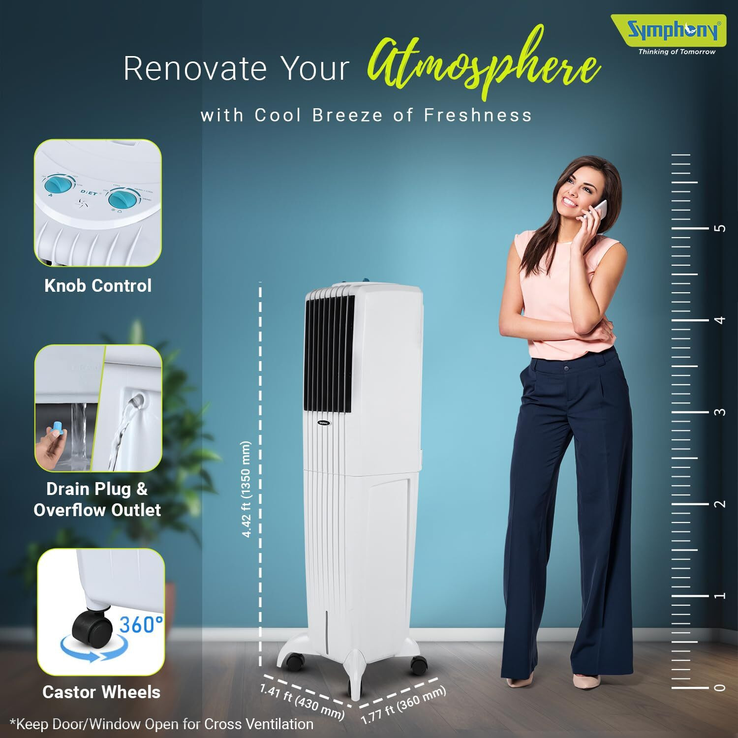 Image of Symphony 50 L Tower Air Cooler