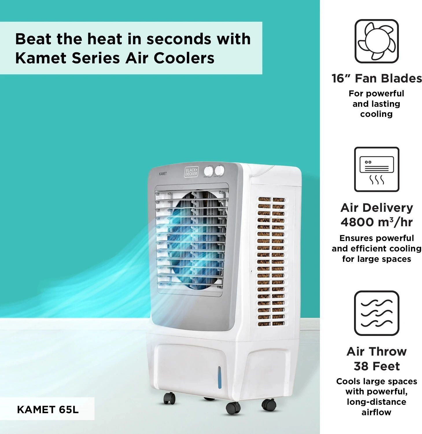 Image of BLACK+DECKER 65 L Desert Air Cooler