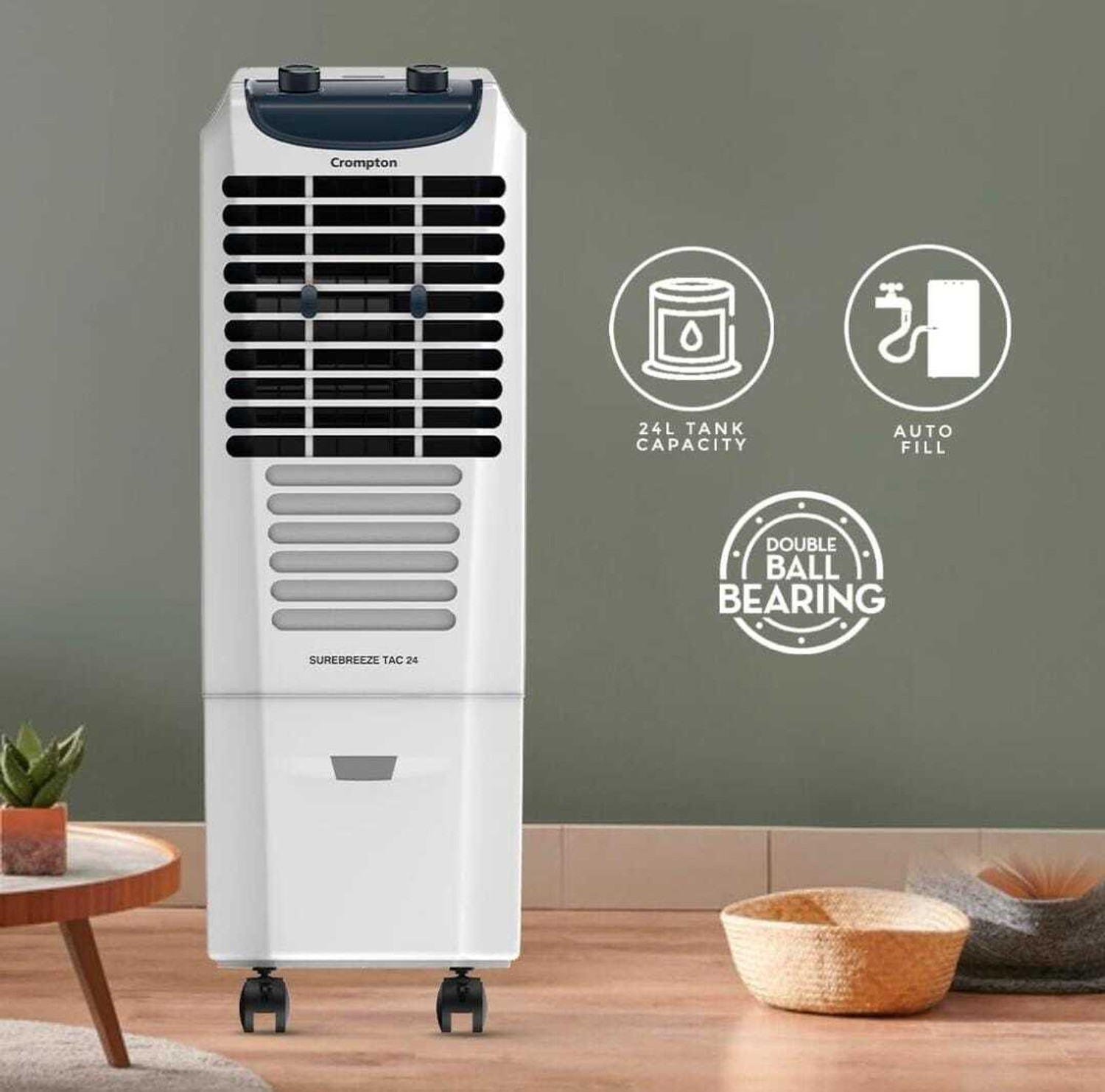 Image of Crompton 24 L Tower Air Cooler