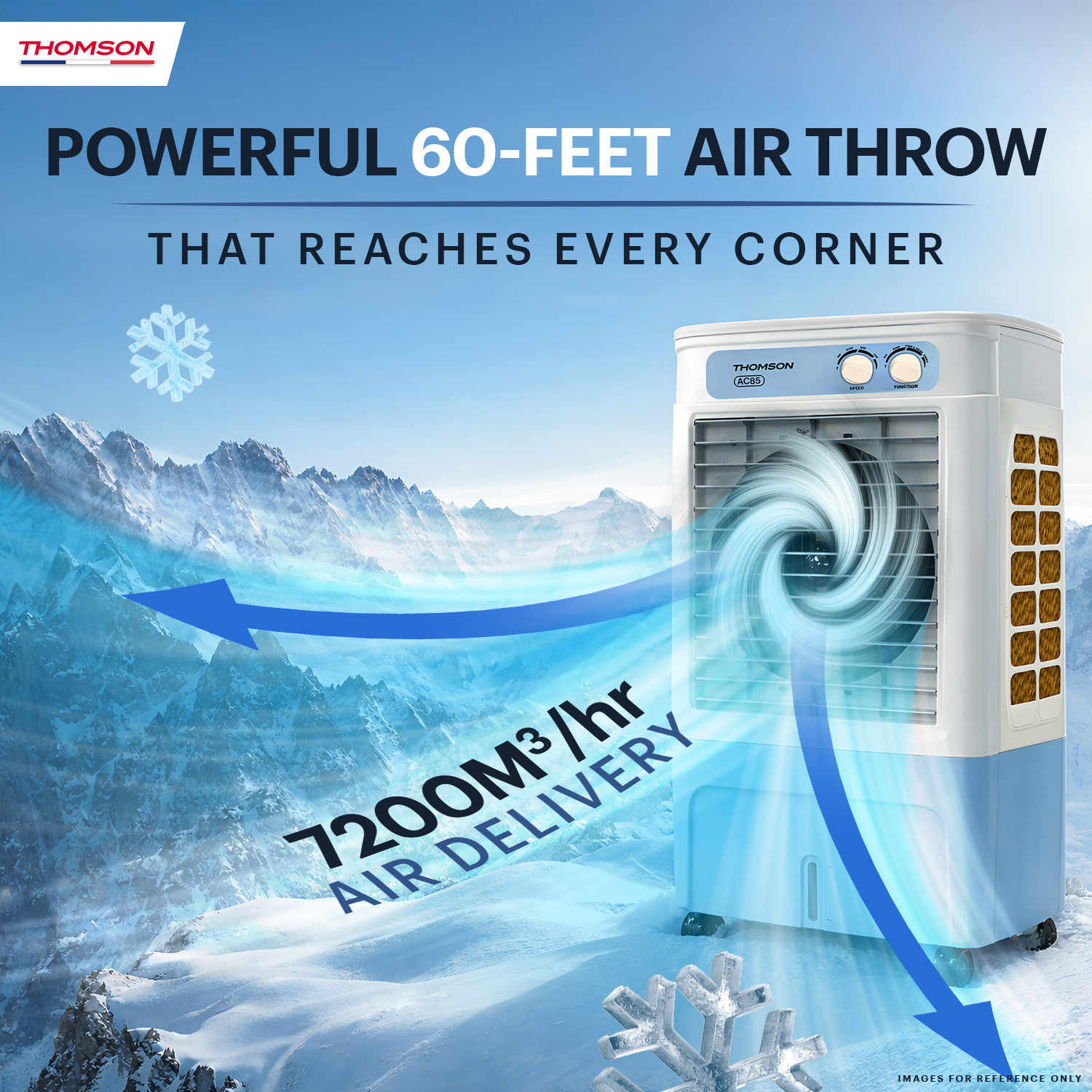 Image of Thomson 85 L Desert Air Cooler With Grab Handle for Easy Mobility