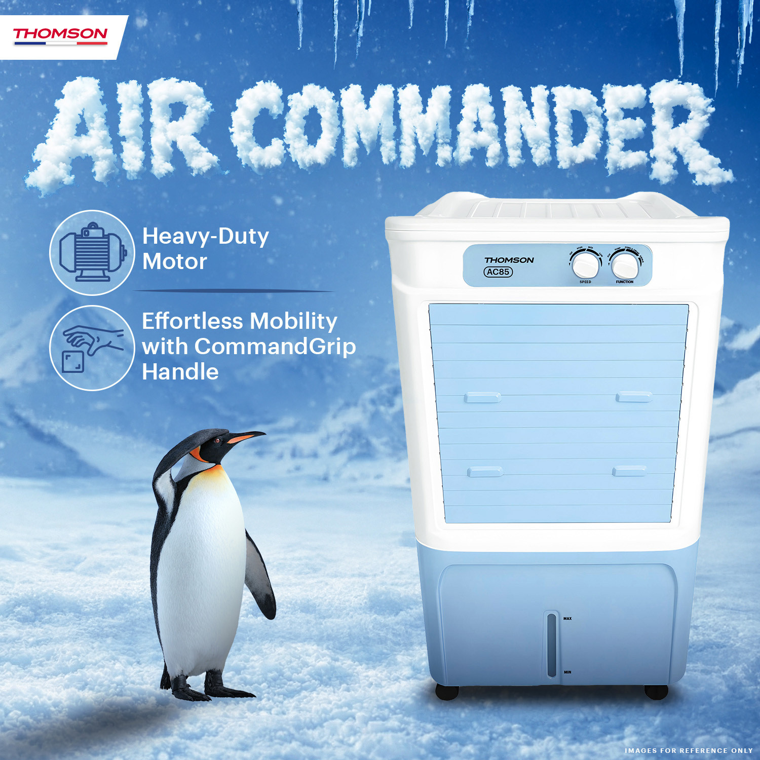 Image of Thomson 85 L Desert Air Cooler With Grab Handle for Easy Mobility