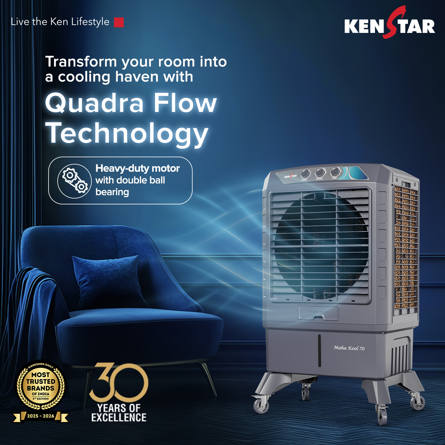 Image of Kenstar 70 L Desert Air Cooler