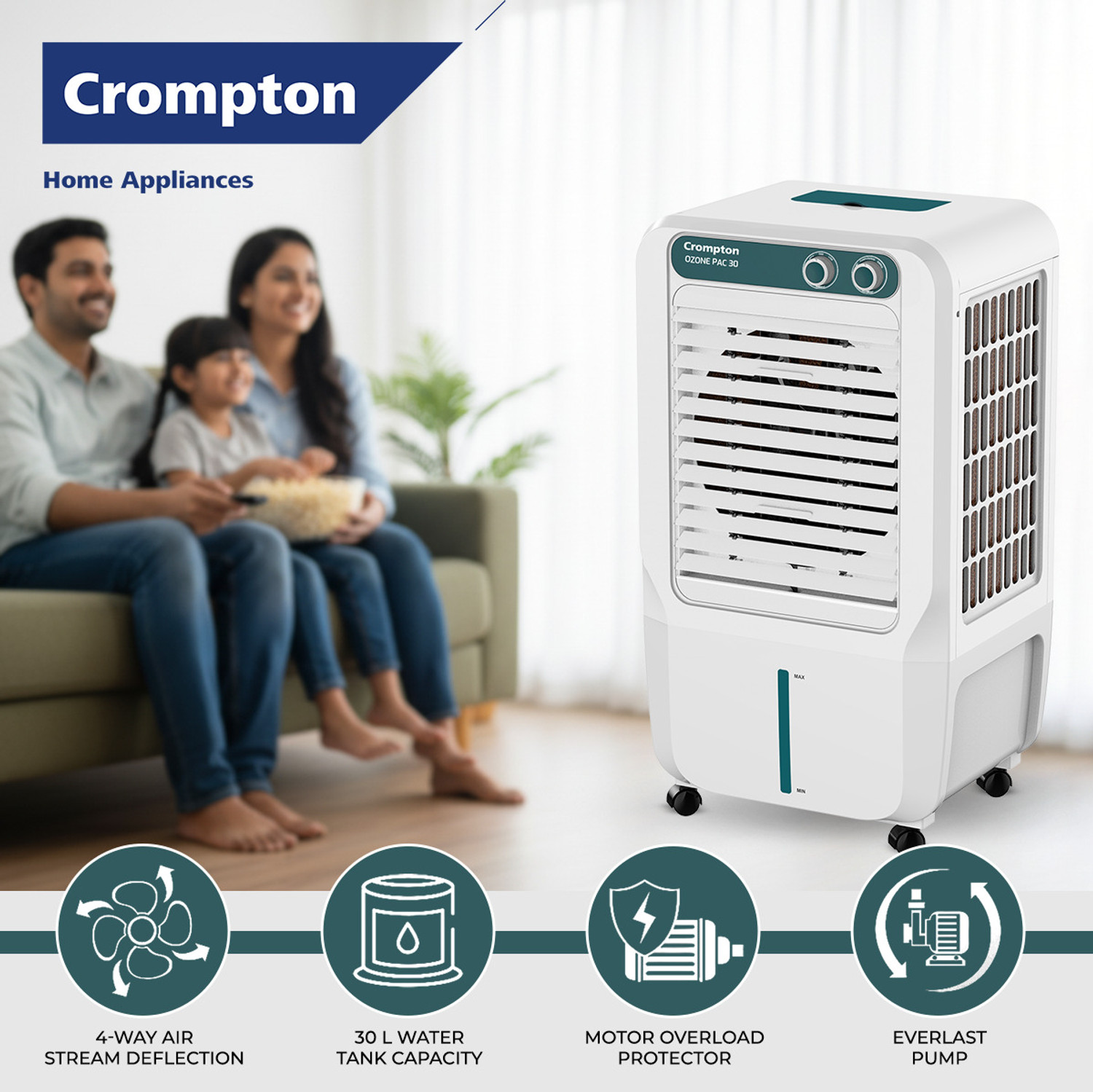 Image of Crompton 30 L Room /Personal Air Cooler