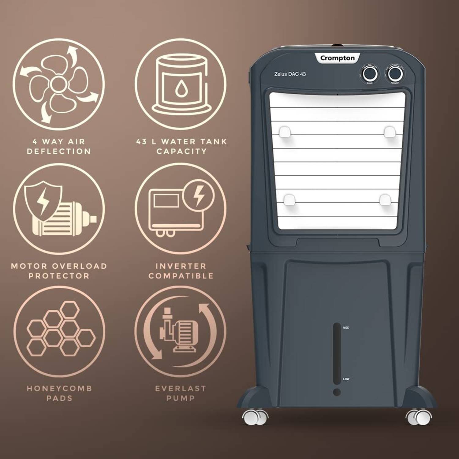 Crompton 43 L Desert Air Cooler Price in India - Buy Crompton 43 L