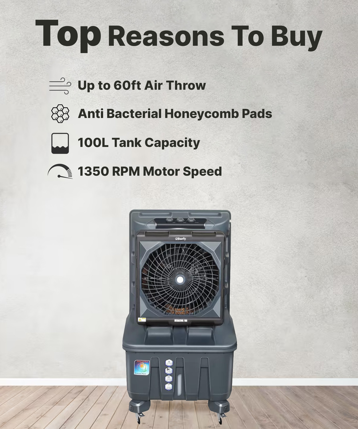 Image of BHABURLY 100 L Desert Air Cooler