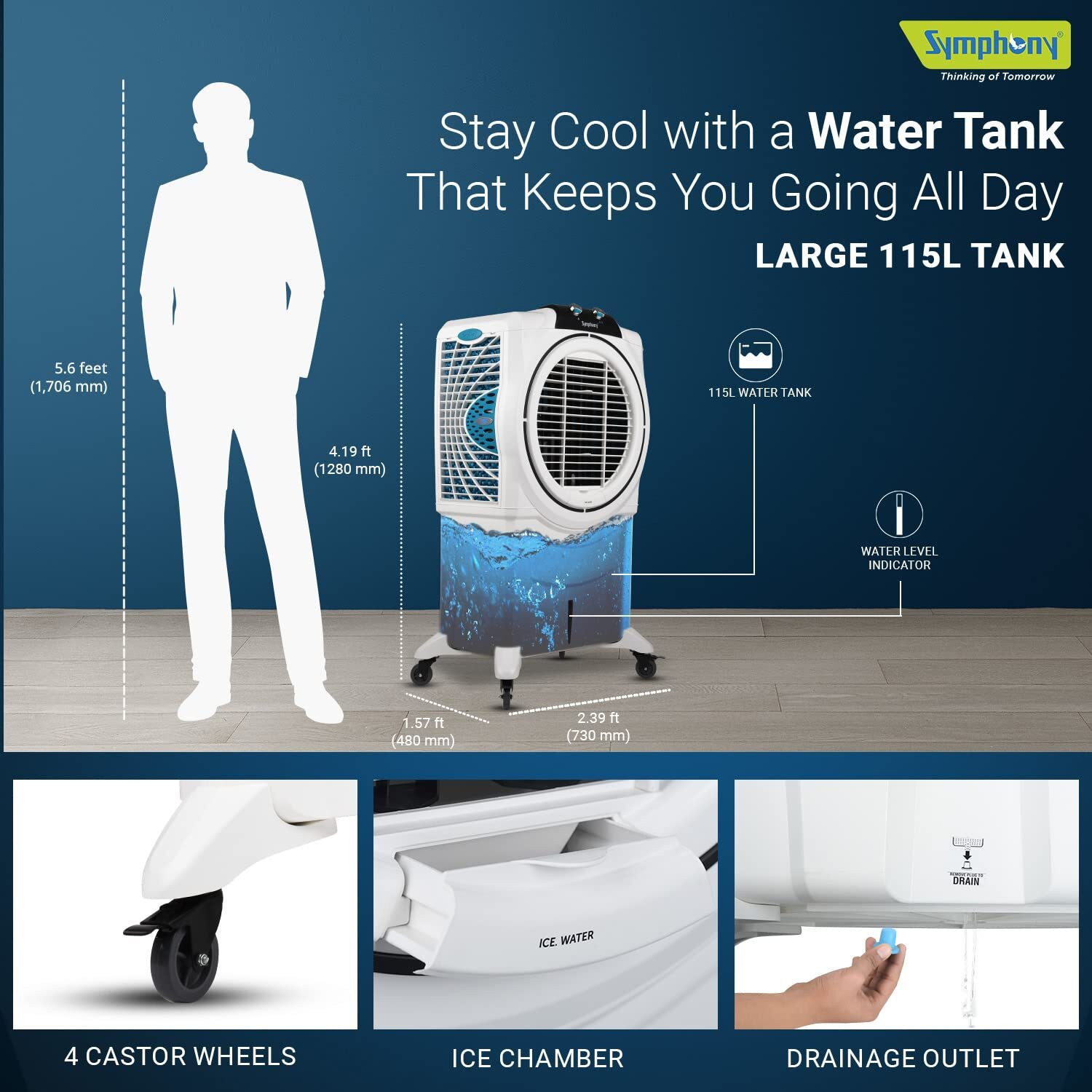 Image of Symphony 115 L Room /Personal Air Cooler