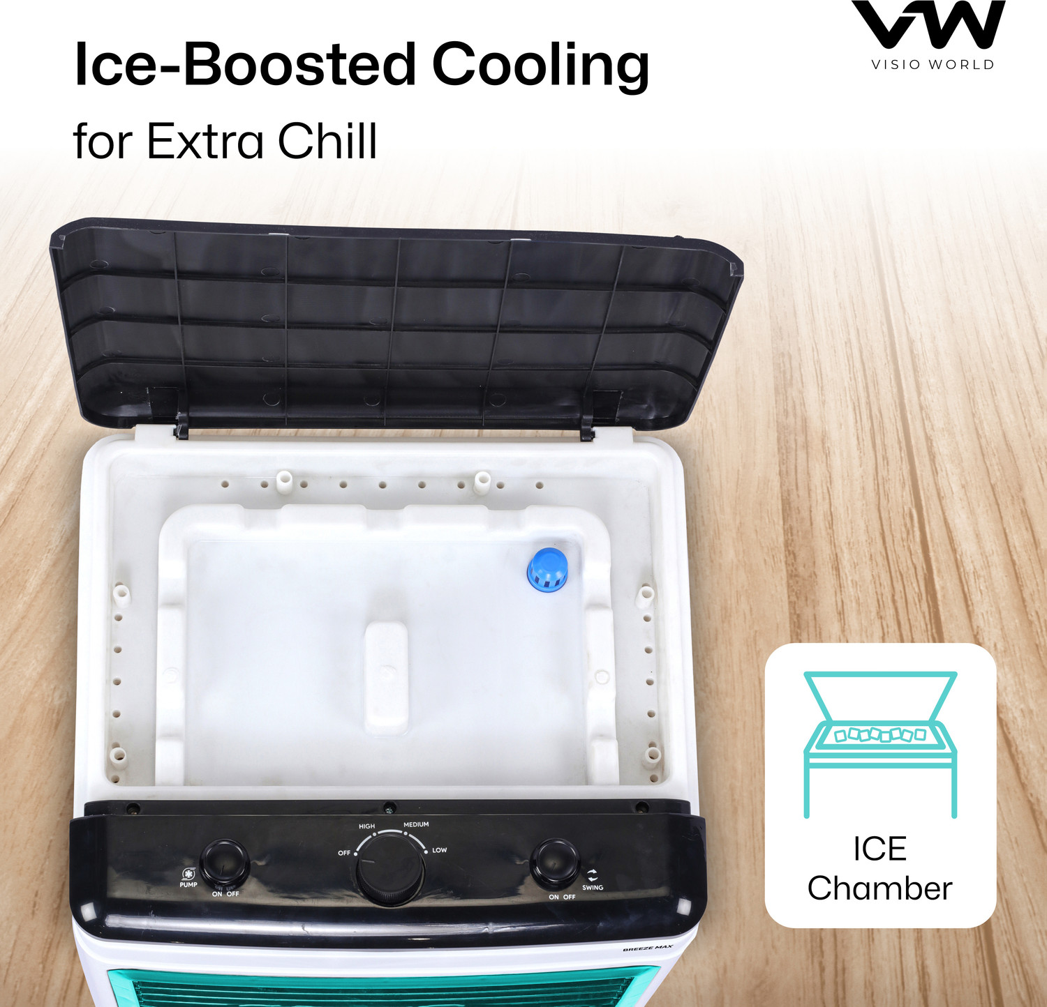 Image of VW 50 L Room /Personal Air Cooler With Bacteria Free Cooling Pad Technology