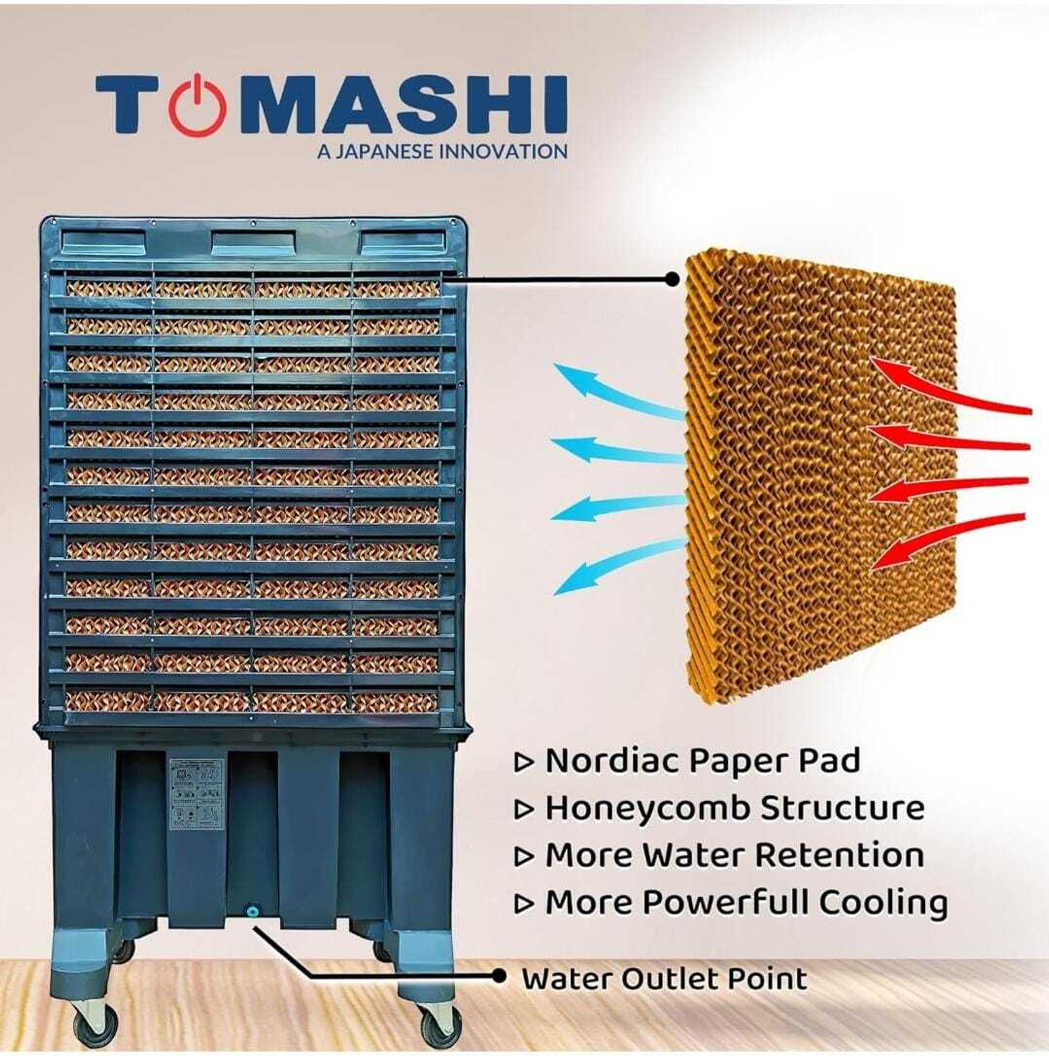 Image of TOMASHI 75 L Tower Air Cooler