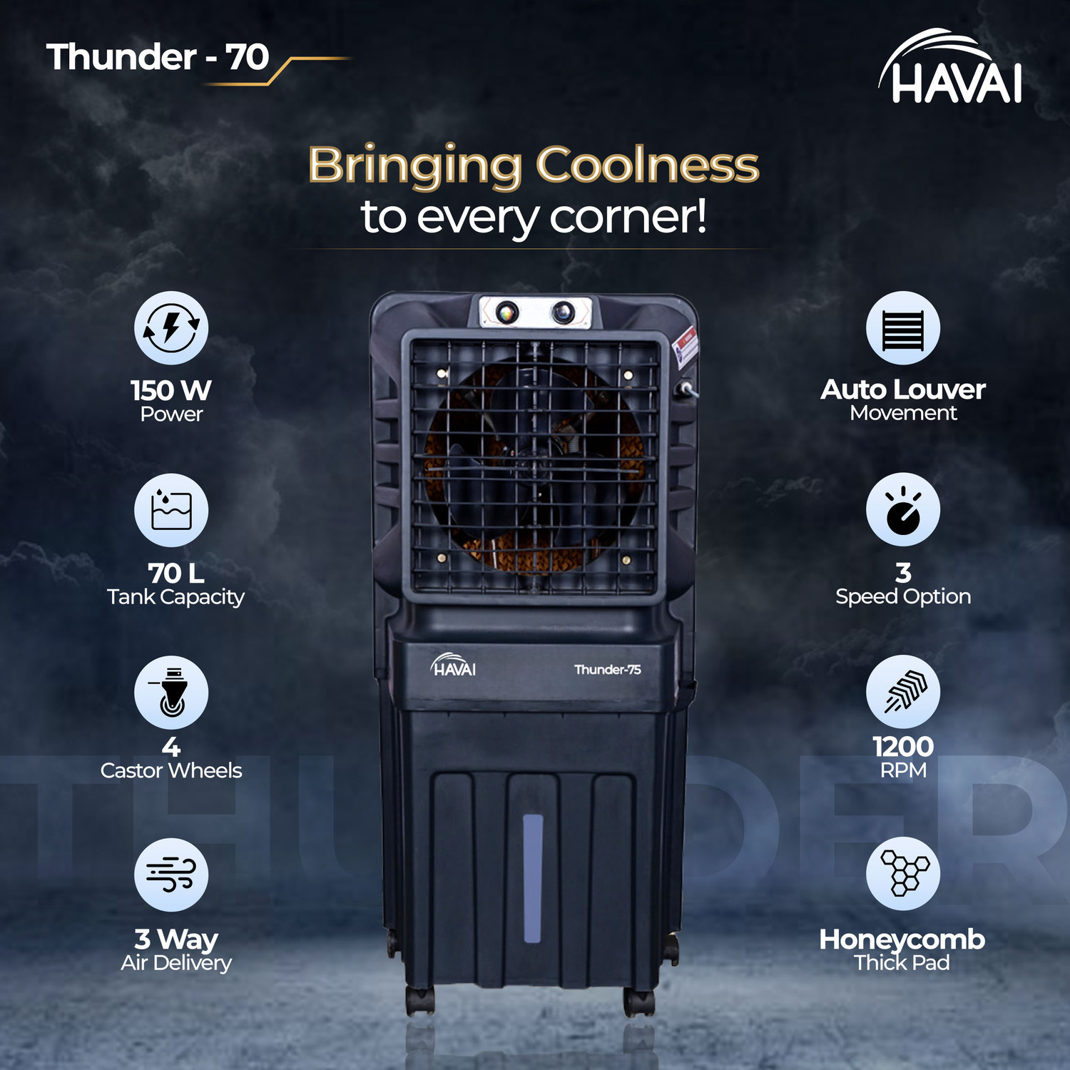 Image of Havai 70 L Room /Personal Air Cooler