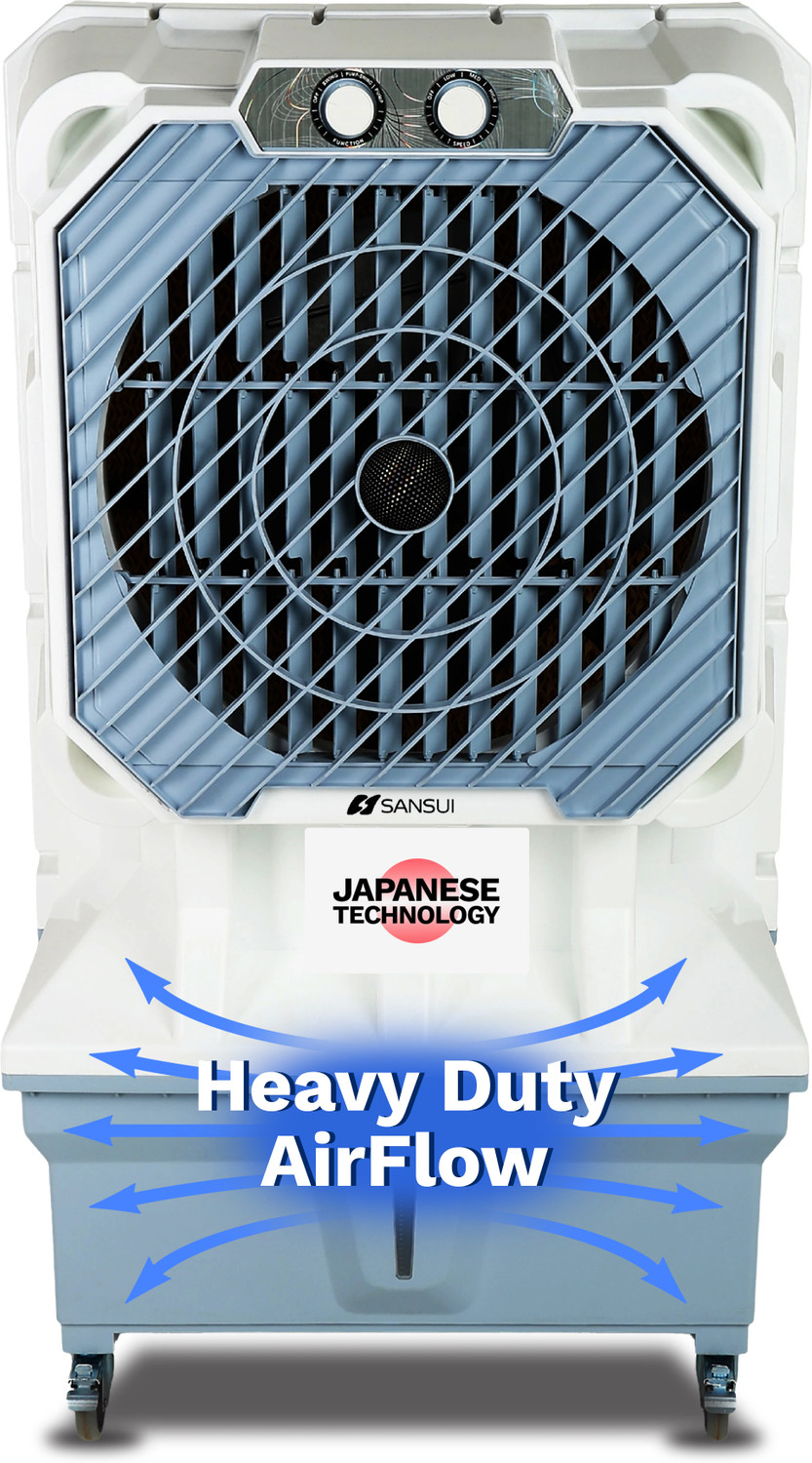 Sansui 100 L Desert Air Cooler High Grade Honeycomb design, BIS Approved (White, Blue, GLACIAL_100)