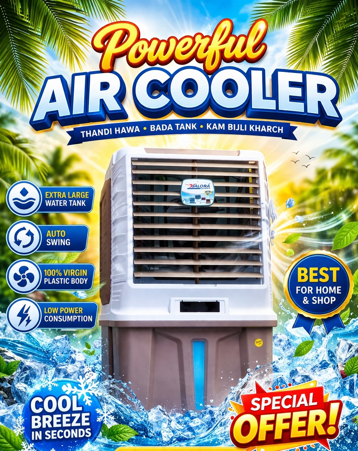 Image of RK ATOZ SHOPPING STORE 90 L Room /Personal Air Cooler