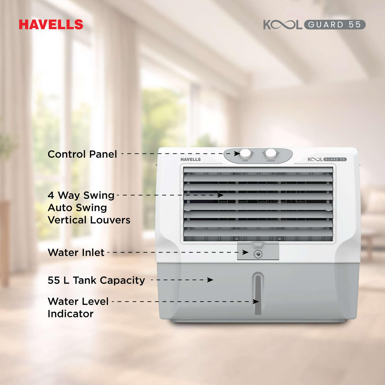 Image of HAVELLS 55 L Desert Air Cooler