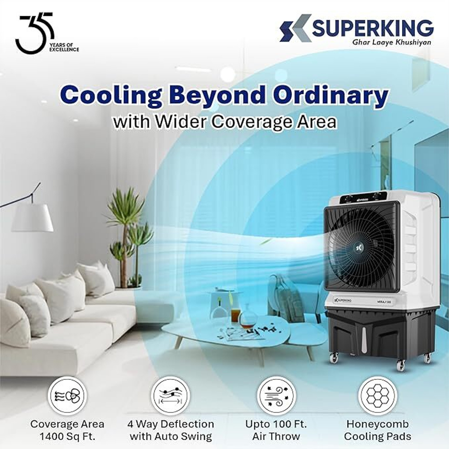 Image of Super King 130 L Desert Air Cooler