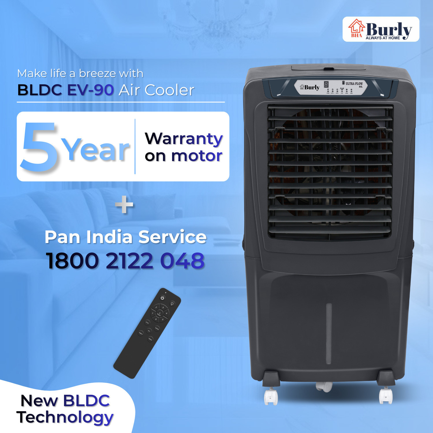 Image of BHABURLY 90 L Room /Personal Air Cooler