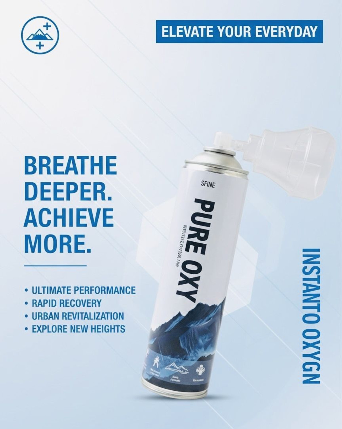 Image of Sfine PURE OXY Portable oxygen can instant relief pack of 2 Portable Oxygen Can
