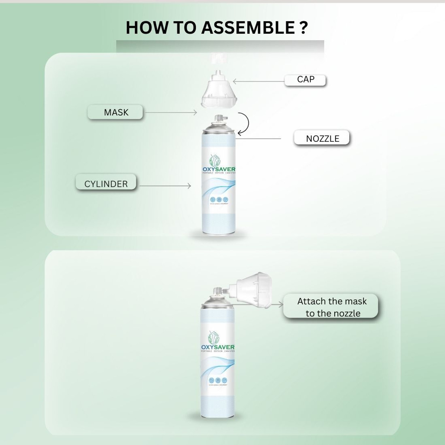 Image of Oxysaver Portable Oxygen Can | 250 Puffs | Compact & Travel Friendly Portable Oxygen Can
