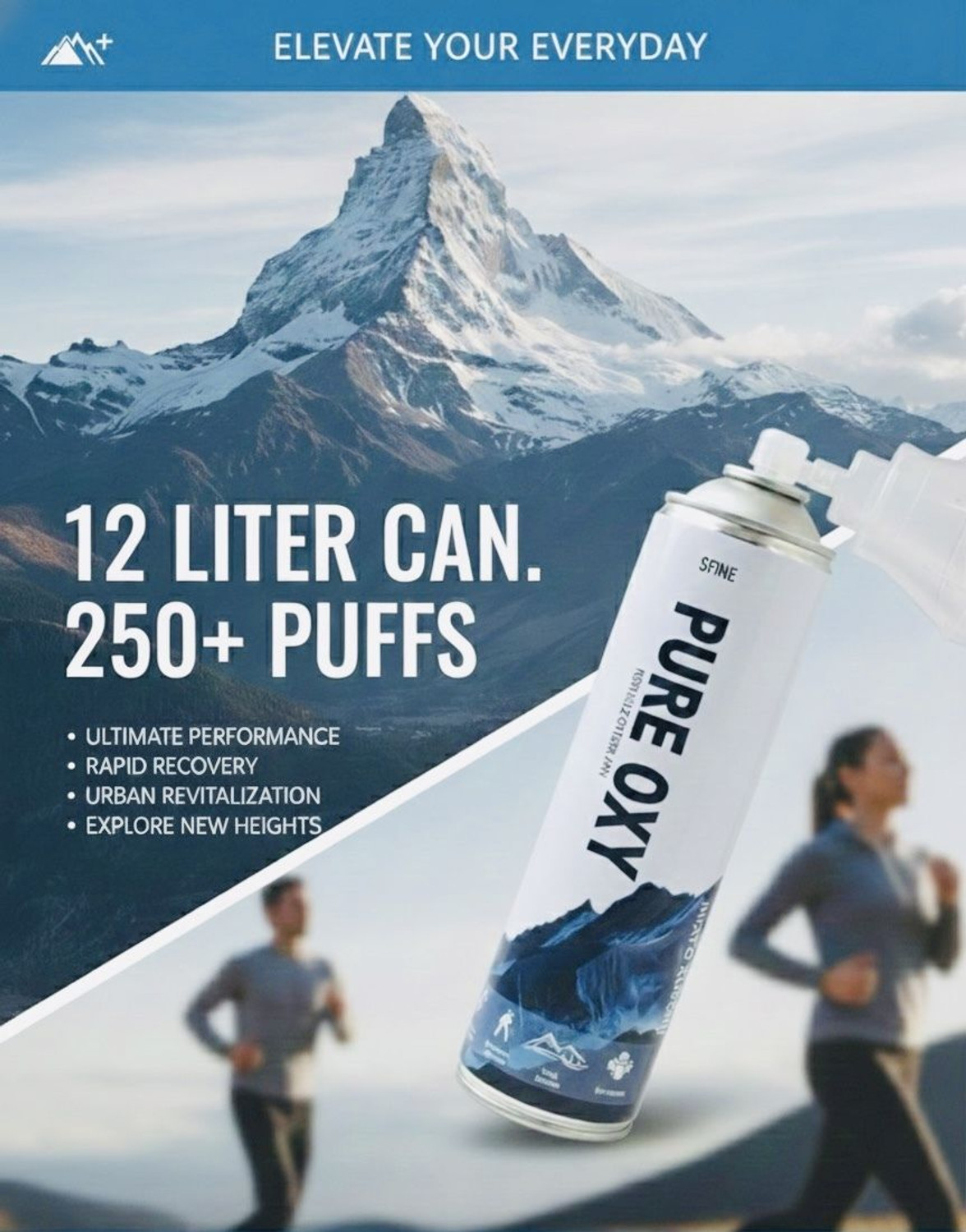 Image of Sfine PURE OXY Portable oxygen can instant relief pack of 2 Portable Oxygen Can