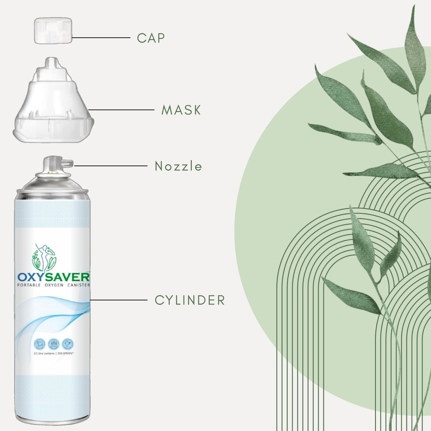 Image of Oxysaver Portable Oxygen Can | 750 Puffs | Compact & Travel Friendly Portable Oxygen Can