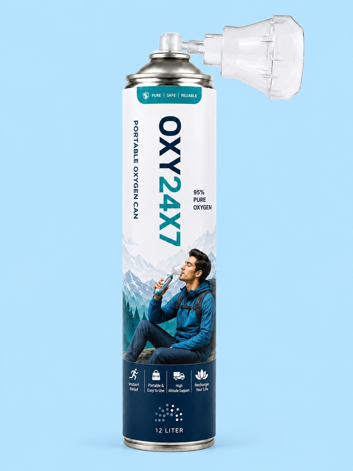 Image of OXY24X7 PACKOF04 Portable Oxygen Can