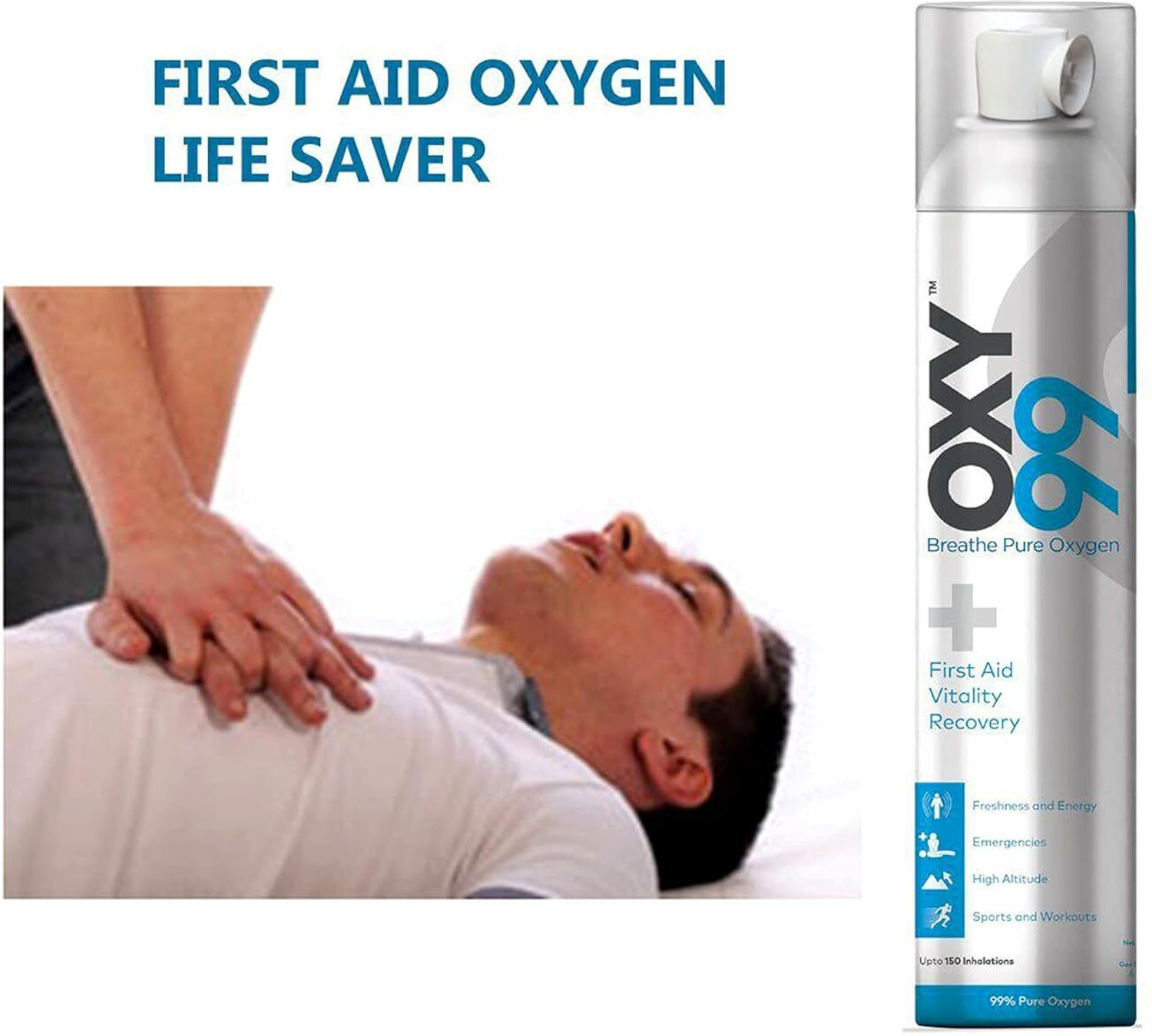 Image of OXY99 Natural Oxygen Portable Oxygen Canister 30L-P5 With Mask Portable Oxygen Can