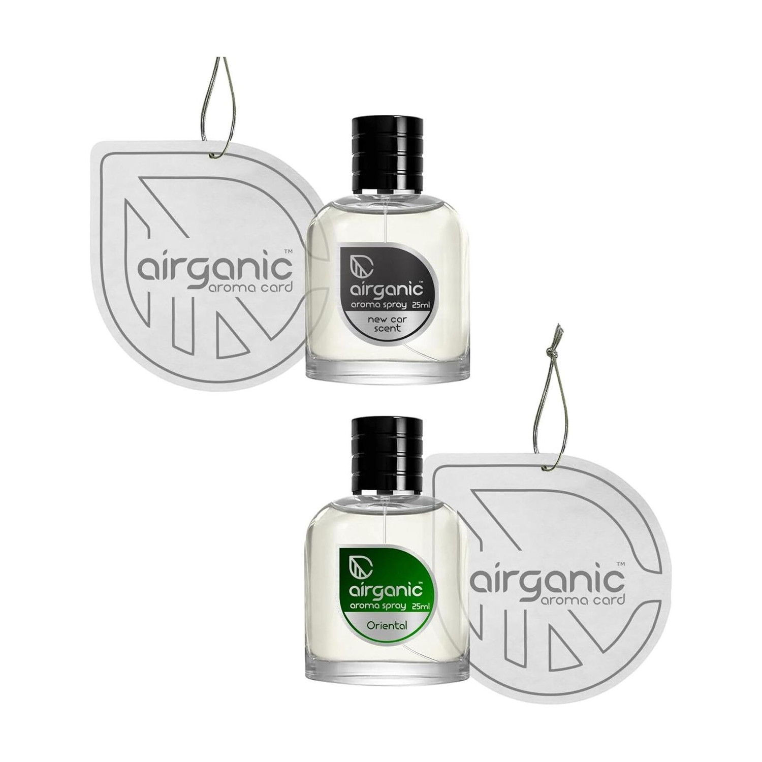 Image of Airganic Aroma Fine Spray Combo - New Car Scent & oriental Fine Spray Car Freshener Spray Aroma Fine Spray Combo - New Car Scent & oriental Fine Spray