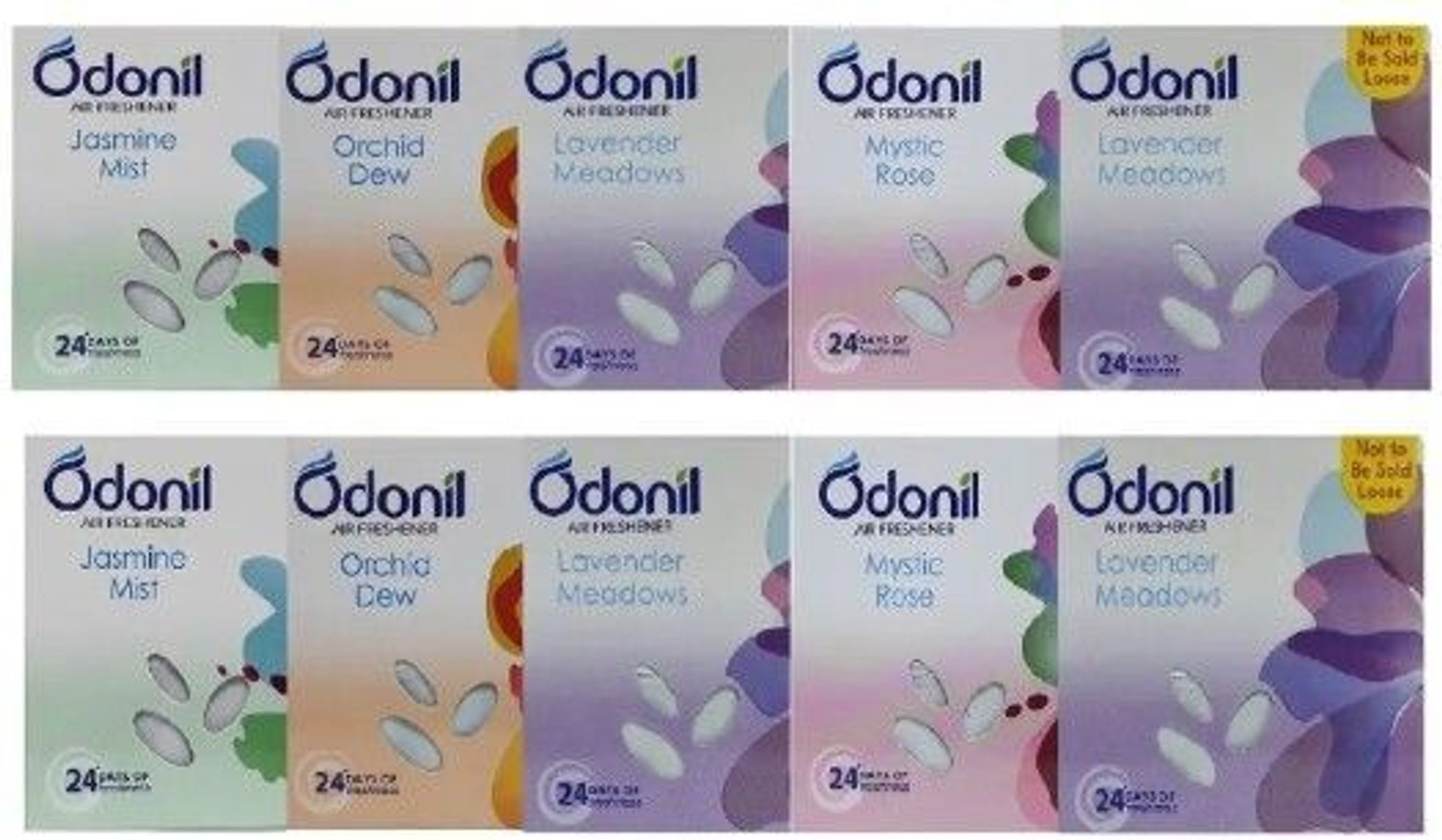 Image of Odonil LEVENDER, JESMINE, MYSTIC ROSE , ORCHID DEW, Mixed Fragrance Blocks mystic rose