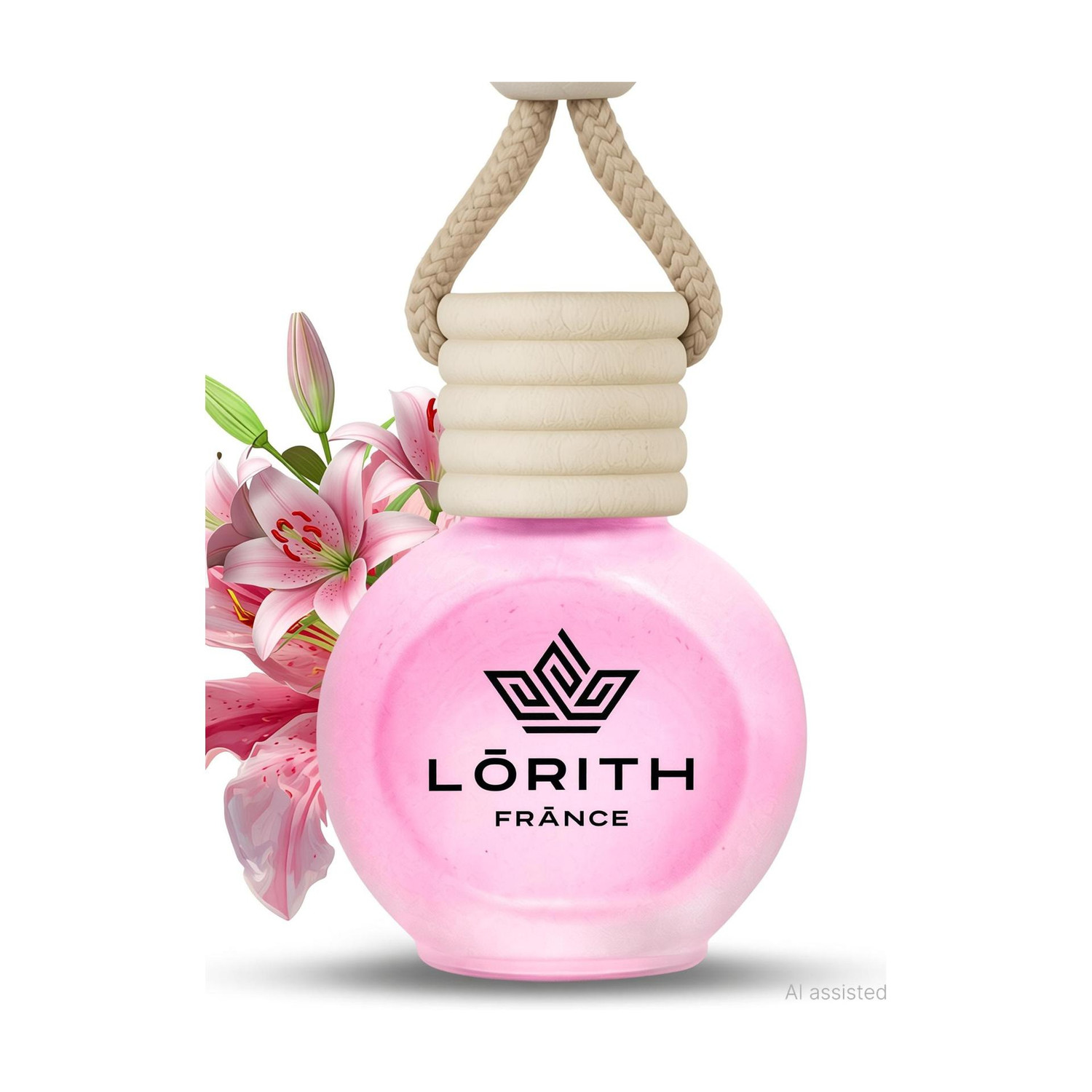 Image of Lorith France Flora Mist Car Freshener Diffuser Car Perfume Combo Best Pack of 1 Premium Hanging Car Air Freshener (Flora Mist) (15ML) Long Lasting Natural Essential Oil Glass Bottle Car Accessories