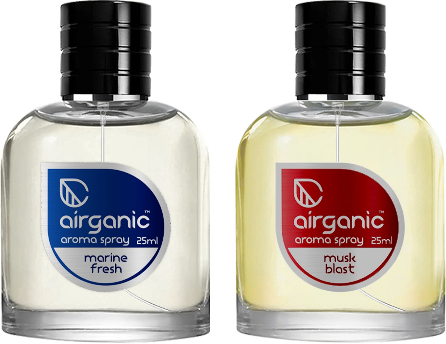 Image of Airganic Aroma Fine Spray Combo Offer - Marine Fresh & Musk Blast Car Freshener Spray Aroma Fine Spray Combo Offer - Marine Fresh & Musk Blast