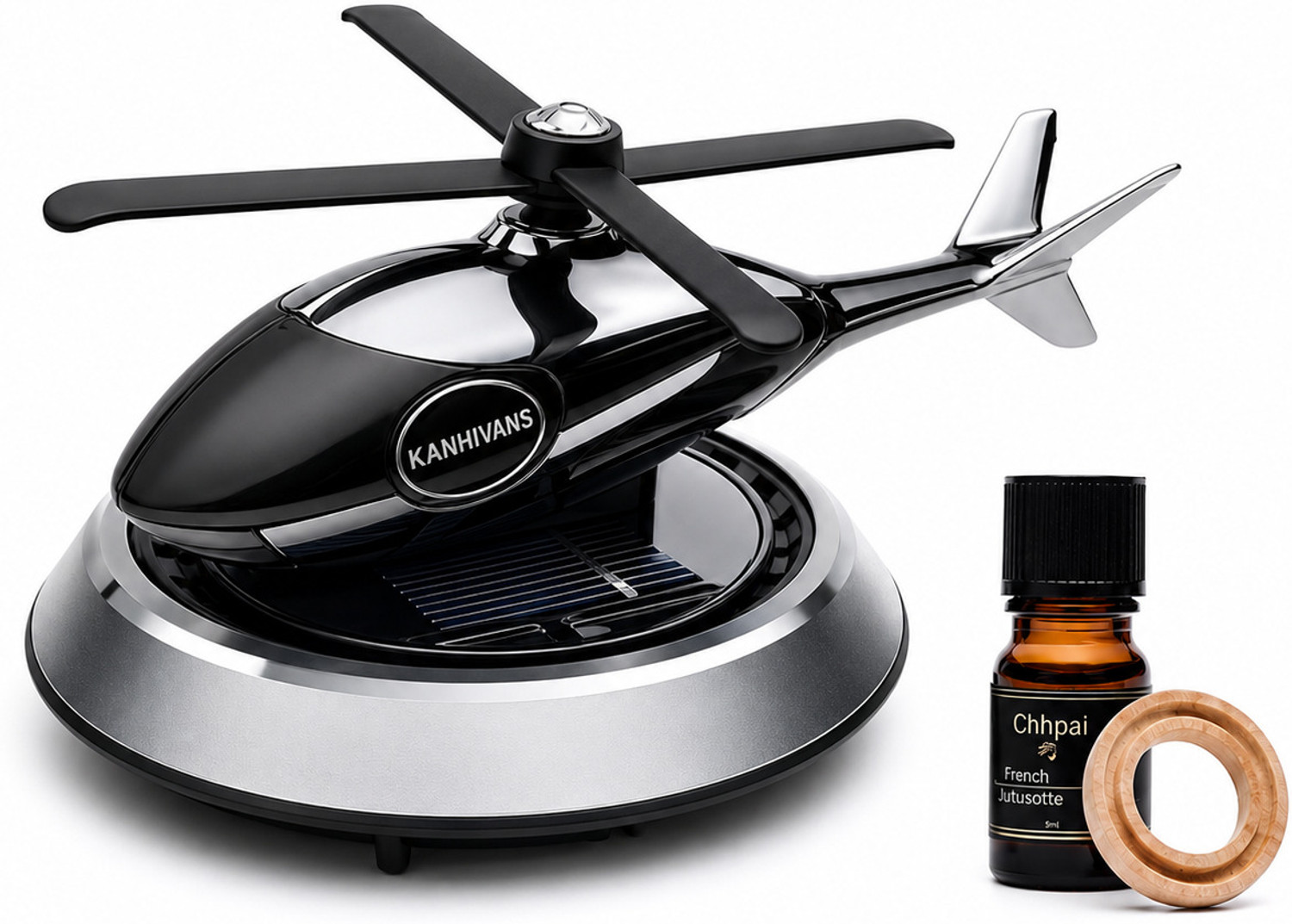 Image of SHOPSERO Aroma Car Freshener Diffuser Solar Helicopter Car Air Freshener Diffuser