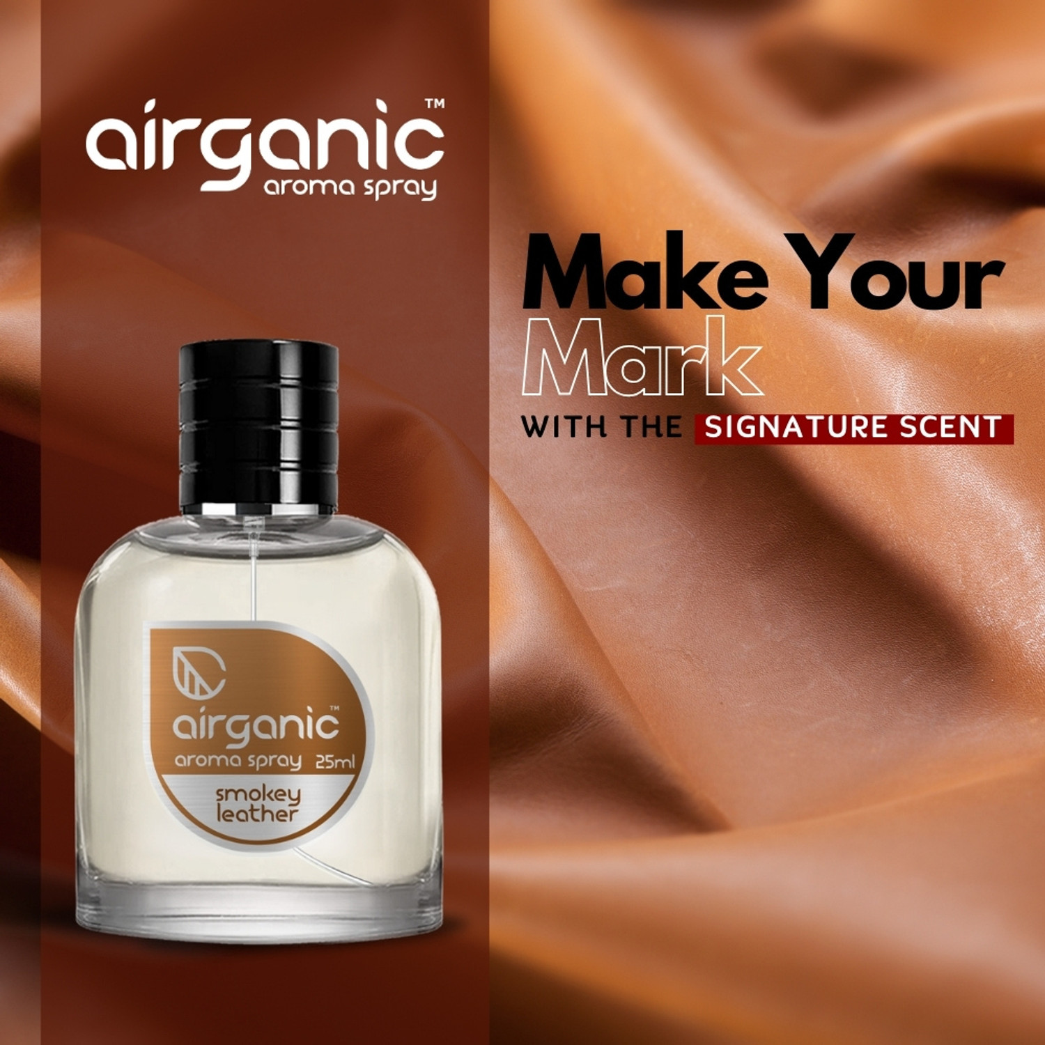 Image of Airganic Aroma Fine Spray Smokey Leather -25 ml Car Freshener Spray Aroma Fine Spray Smokey Leather -25 ml