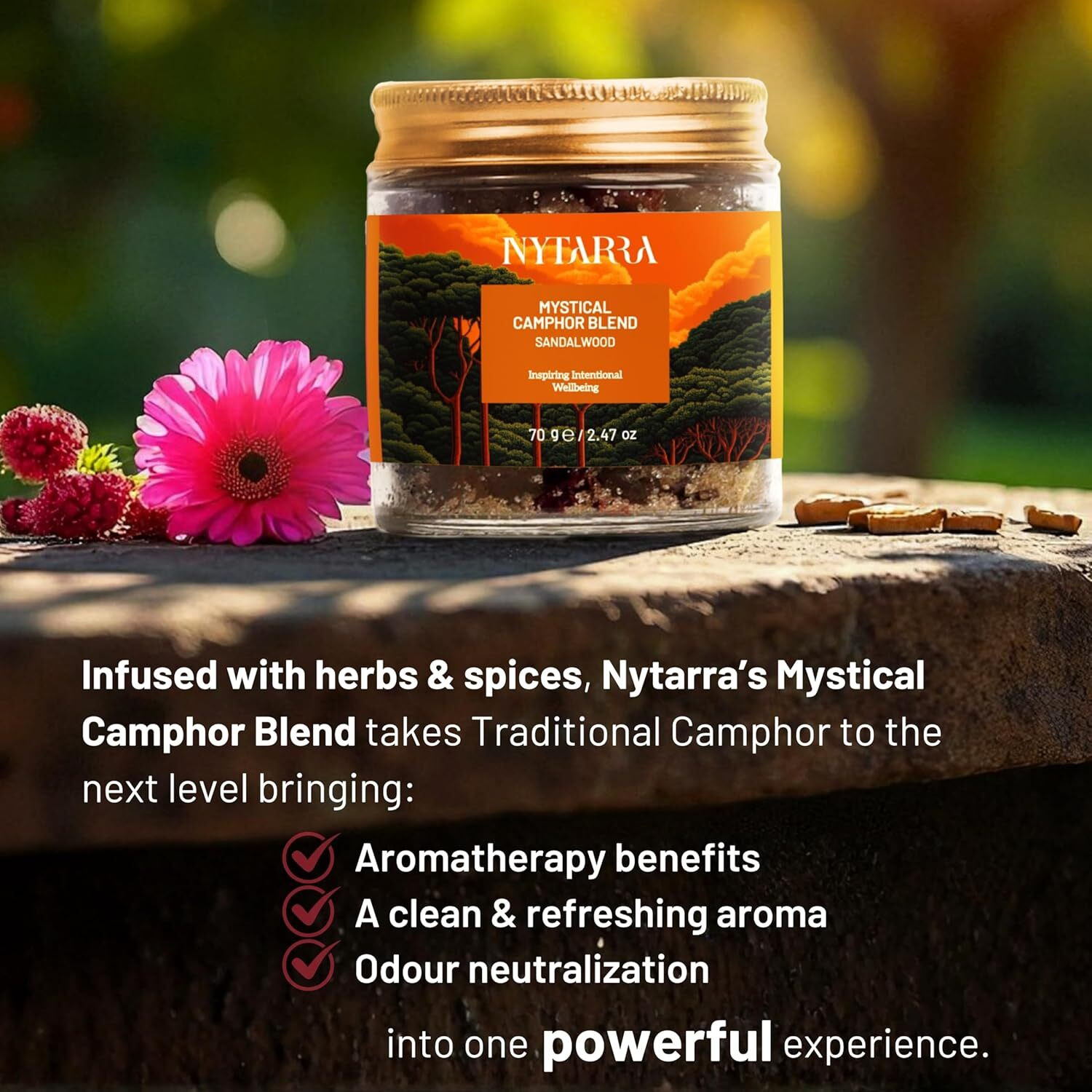 Image of NYTARRA Sandalwood Diffuser Sandalwood Mystical Camphor Blend | Pure Camphor for Diffuser