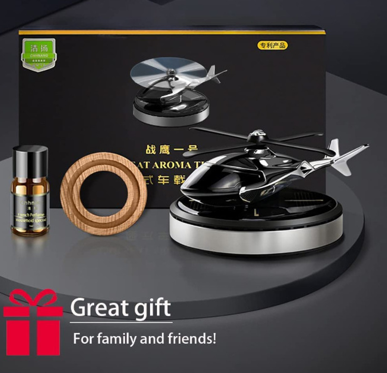 Image of Iris Grape Helicopter Decoration Rotating Car Dashboard Solar Car Air Freshener Car Freshener Diffuser Helicopter Rotating Decoration Rotating Rotating Perfume Aromatherapy Essential Oil Solar Car Air Freshener