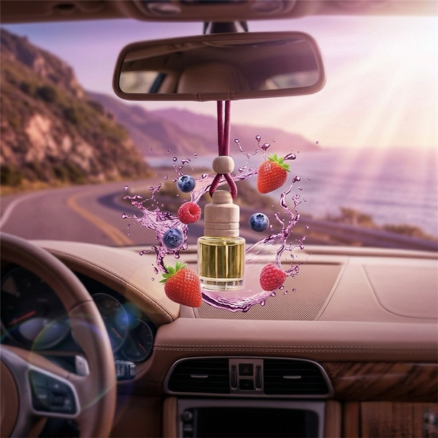 Image of AREEJ Winter Collection, Coco musk, Paris Oudh, Wild Berry, Car Perfume, Car Accessories Car Freshener Diffuser |Long Lasting |Car Hanging Accessories|Car hanging perfume Luxury Winter Car Fragrance
