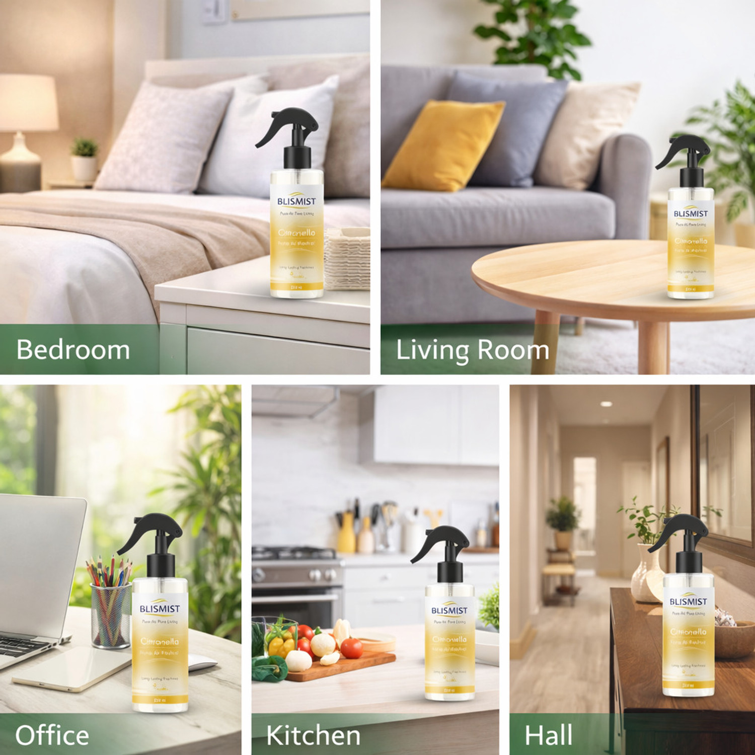 Image of BLISMIST Cintronella, Moring fresh Spray Room Freshener Sprey|Long Lasting Home Air Freshener| Home, Office, Bedroom, Car