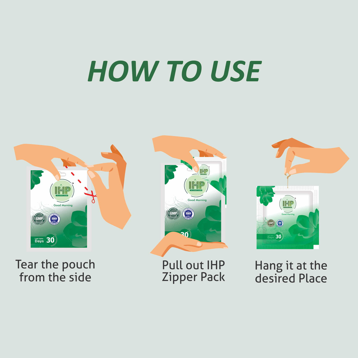 Image of IHP Rose, Citrus, Jasmine, Lavender Refill ISHAN GEL POUCH AIR POCKET FRESHNER- 4 PCS COMBO PACK